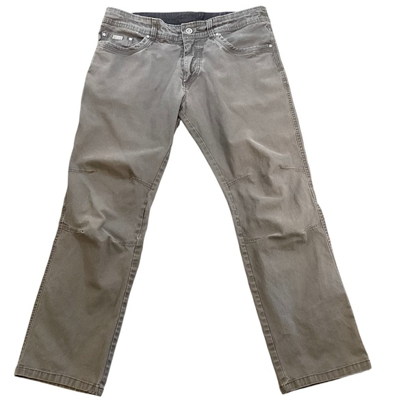 Kuhl Men’s Kanvus Jeans Grey Color Style 5114 36x29 Outdoor Work Patina Dye - Picture 1 of 13
